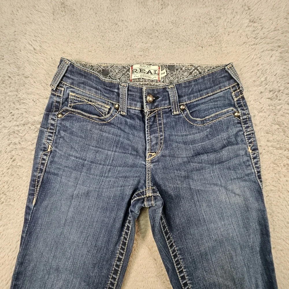 Ariat Jeans Womens 29R Bootcut Mid Rise Western Cowgirl Gorpcore - Picture 2 of 16